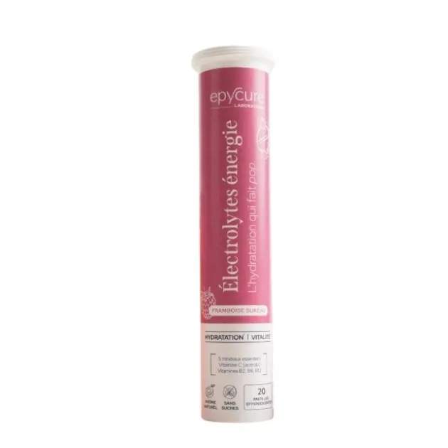 Epycure Électrolytes Énergie Framboise Sureau - 20 pastilles