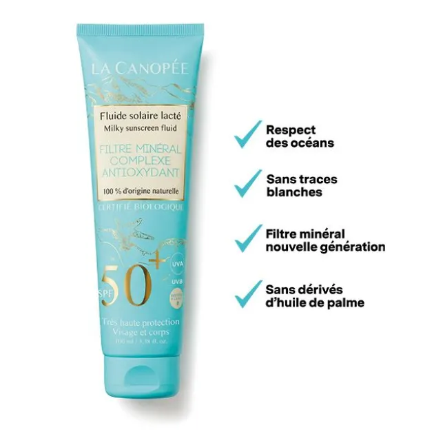 La Canopée Fluide solaire lacté SPF50+