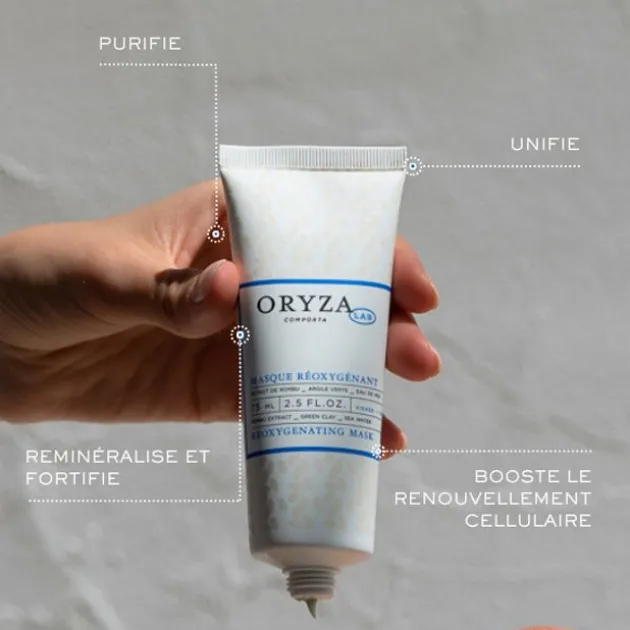 Oryza Lab Masque détoxifiant réoxygénant - 75 ml