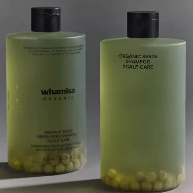 Whamisa Shampoing cuir chevelu aux petits pois bio fermentés - 490 ml